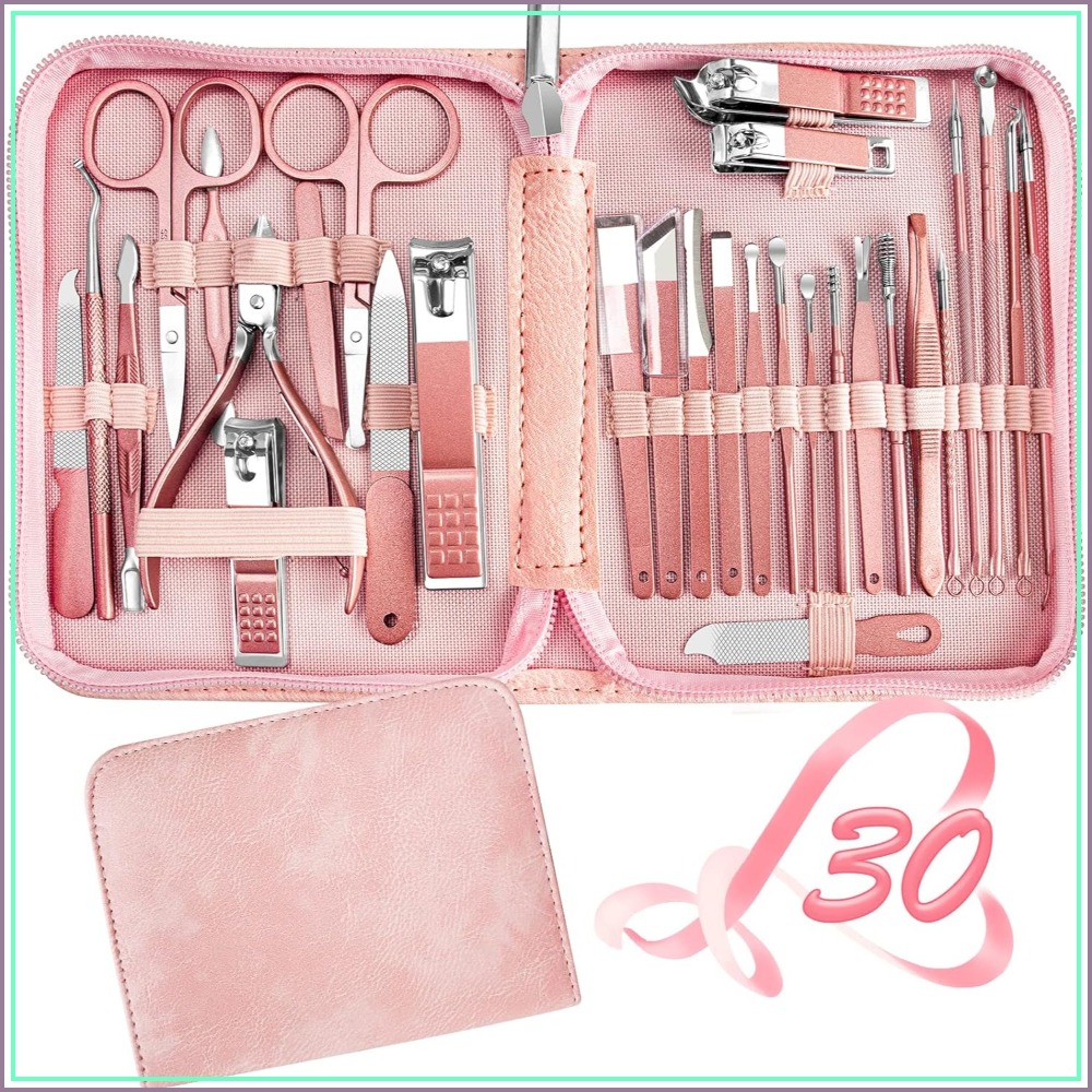 Men'S Grooming Products Kit - 30-in-1 Professional Manicure Set - Complete