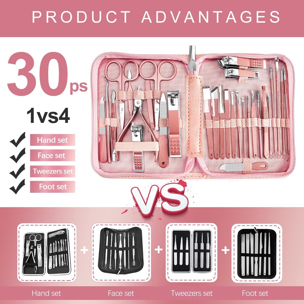 30-in-1 Professional Manicure  - Men'S Grooming Products Kit recension och pris