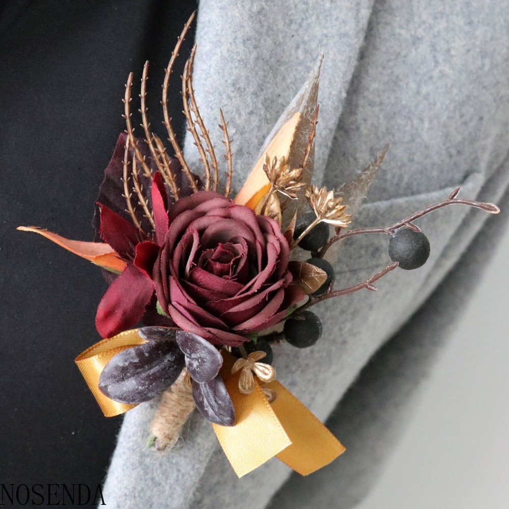 Burgundy Silk Rose Artifical F - Men'S Grooming For Marriage recension och pris