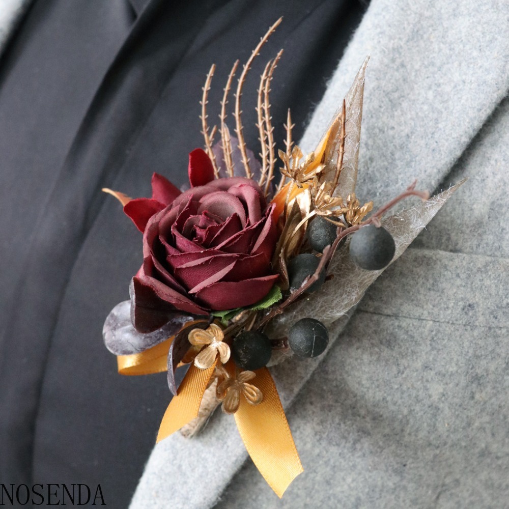 Burgundy Silk Rose Artifical F - Men'S Grooming For Marriage recension och pris