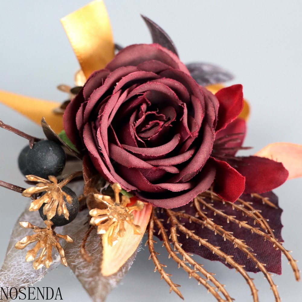 Burgundy Silk Rose Artifical F - Men'S Grooming For Marriage recension och pris